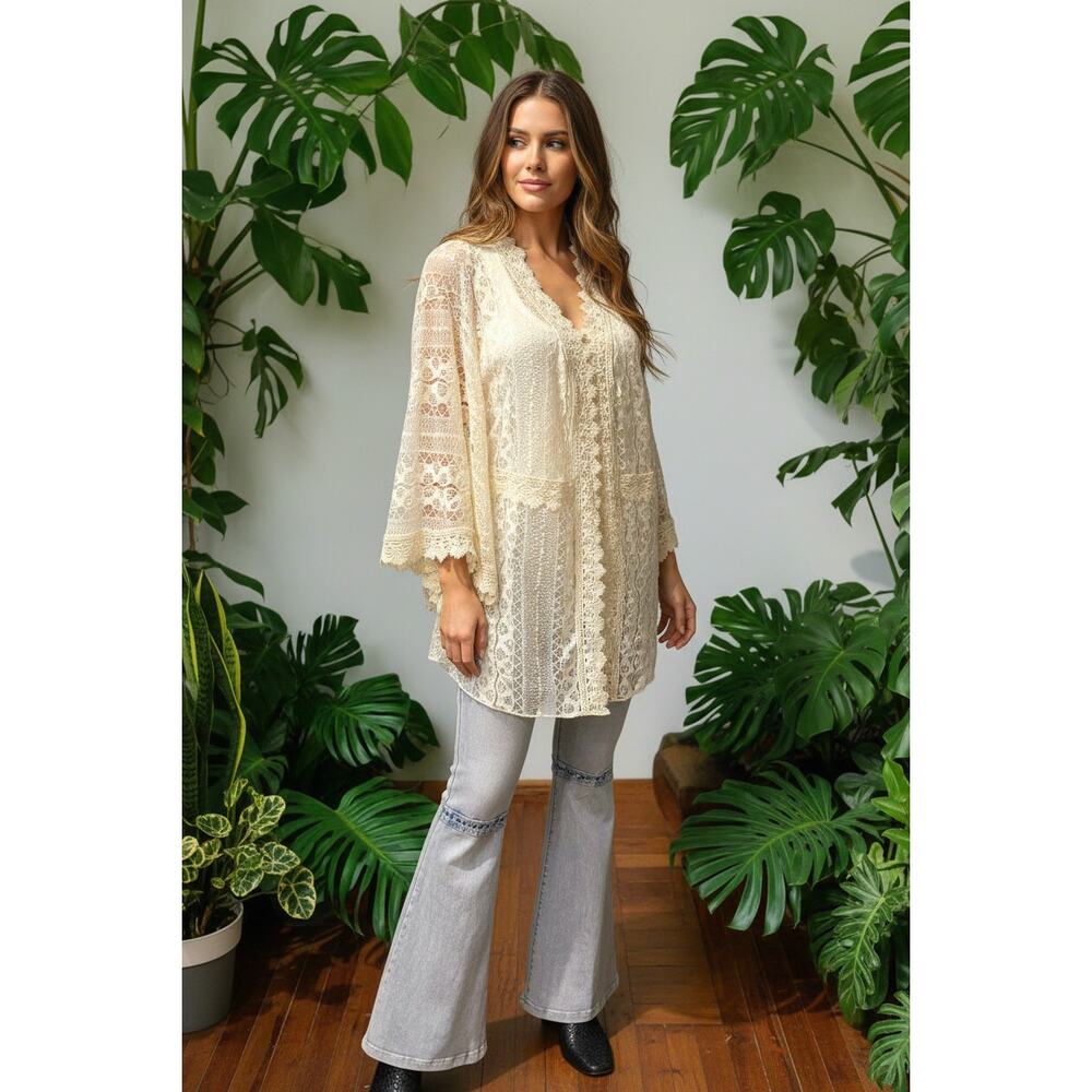The Shabby Tree Ivory Lace Cardigan